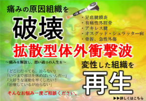 痛みの原因組織を破壊し変性した組織を再生する